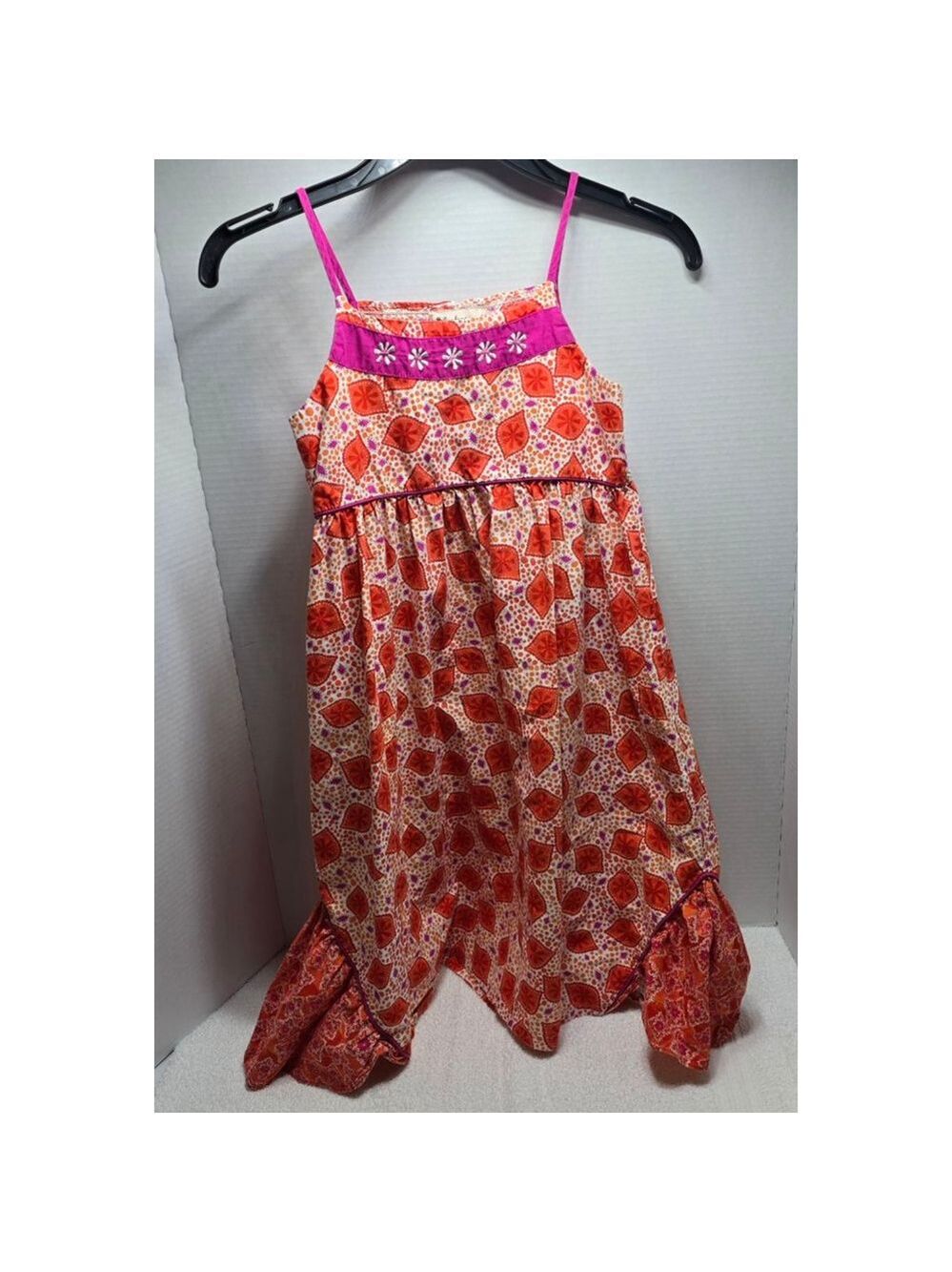 Girls Pandemonium Casual Dress Size 8 Orange Pink